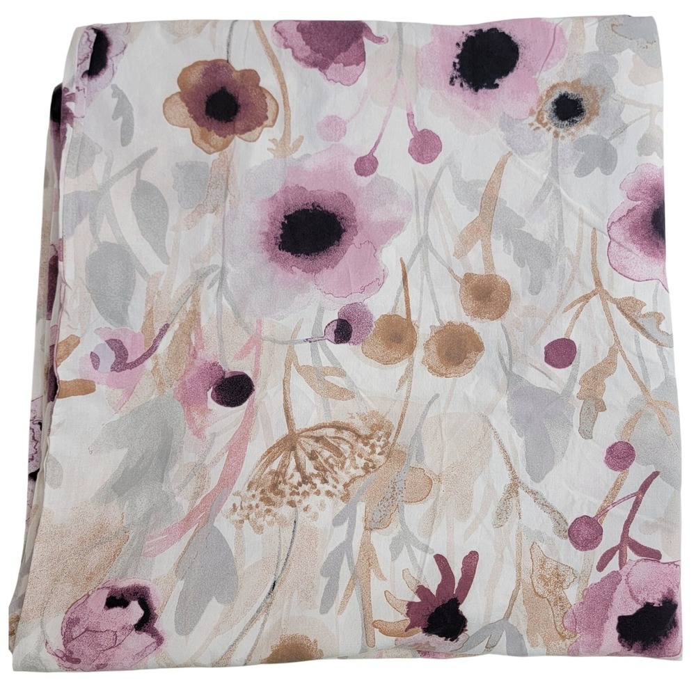 IKEA LONNHOSTMAL Floral Duvet Cover Ful/Queen Cotton Lyocell Pink Purple White